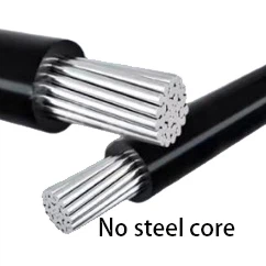 ສາຍໄຟທີ່ຖືກມັດໄວ້ທາງອາກາດບໍ່ມີຫຼັກເຫຼັກ